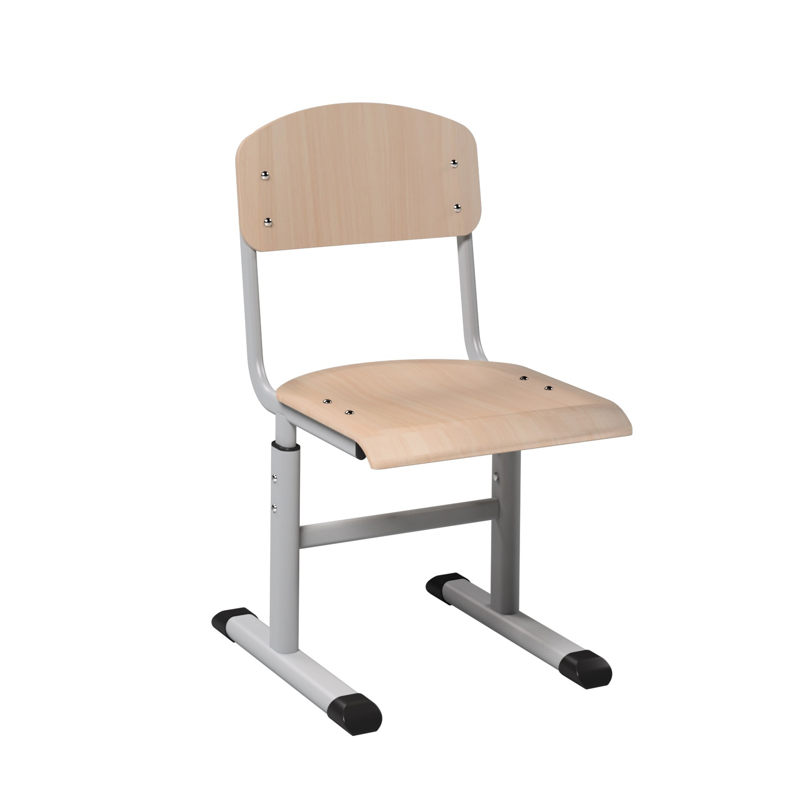 Стілець Т-подібний, АНШАР ГРУП (132452), на ПОСИЛЕНІЙ плоскоовальній трубі, регул. глибини сидіння, 360х380-415х710-790 мм, №3-5 (h=350-430 м)